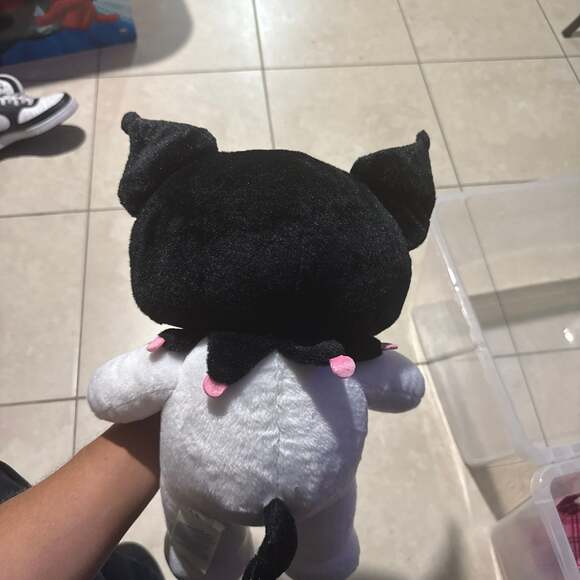 Sanrio Kuromi Plush Doll Stuffed Animal, Build-A-Bear Style Soft White and Black - Picture 5 of 7